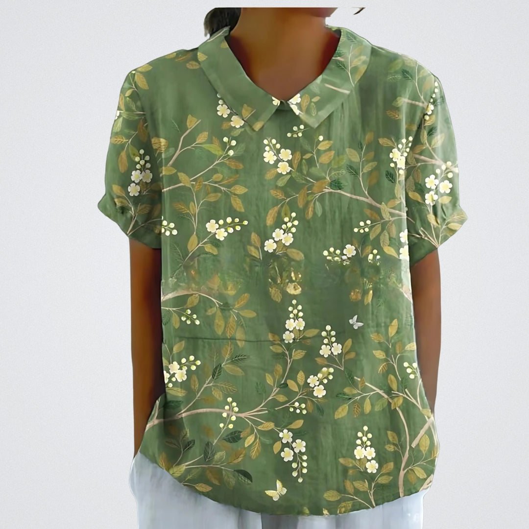 FABIANA|ELEGANCKA BLUZA KWIATOWA