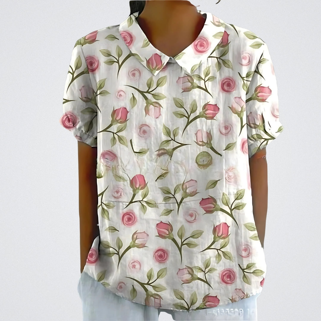 FABIANA|ELEGANCKA BLUZA KWIATOWA