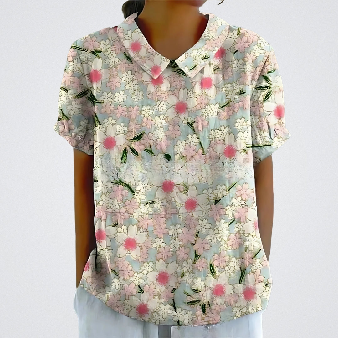 FABIANA|ELEGANCKA BLUZA KWIATOWA