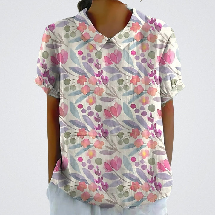 FABIANA|ELEGANCKA BLUZA KWIATOWA