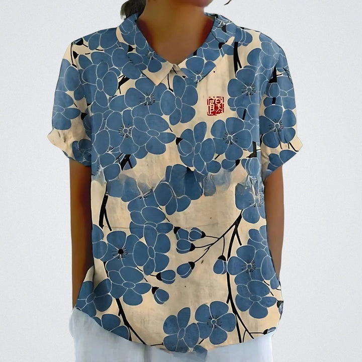 FABIANA|ELEGANCKA BLUZA KWIATOWA