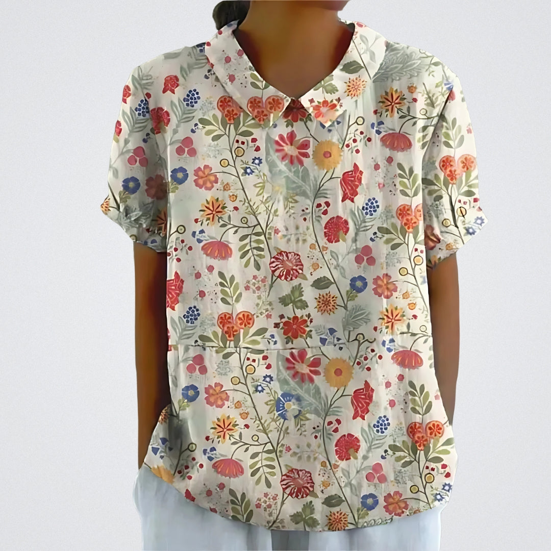 FABIANA|ELEGANCKA BLUZA KWIATOWA