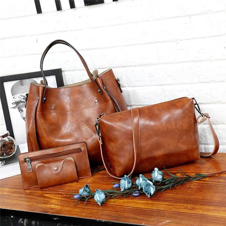 Luise™ | Zestaw 4 sztuk Vintage Torek z Ekologicznej Skóry PU