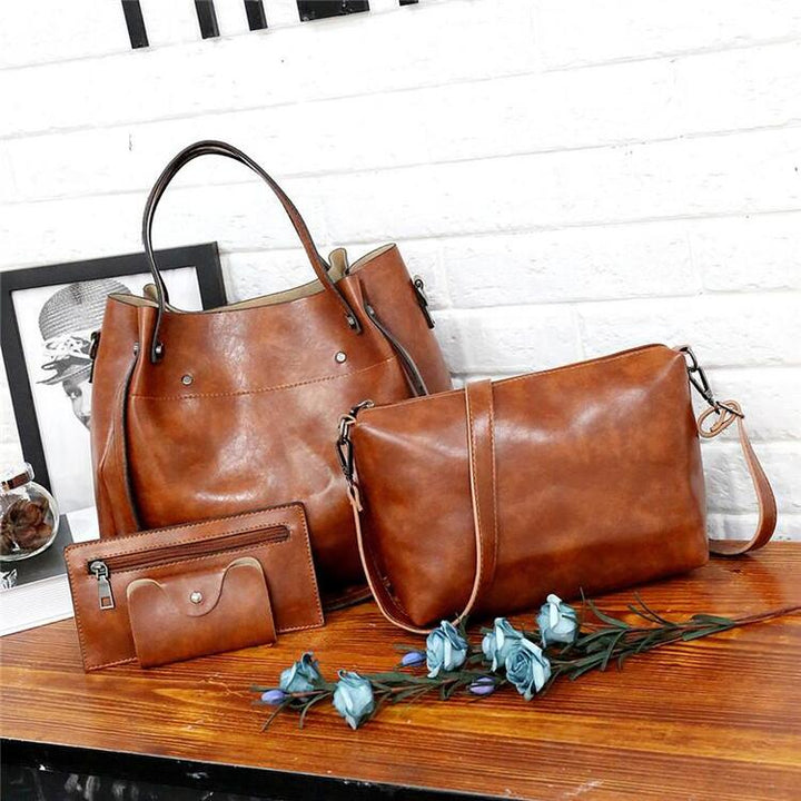 Luise™ | Zestaw 4 sztuk Vintage Torek z Ekologicznej Skóry PU