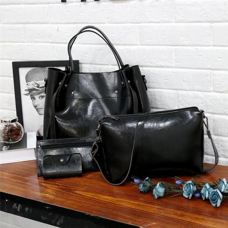 Luise™ | Zestaw 4 sztuk Vintage Torek z Ekologicznej Skóry PU