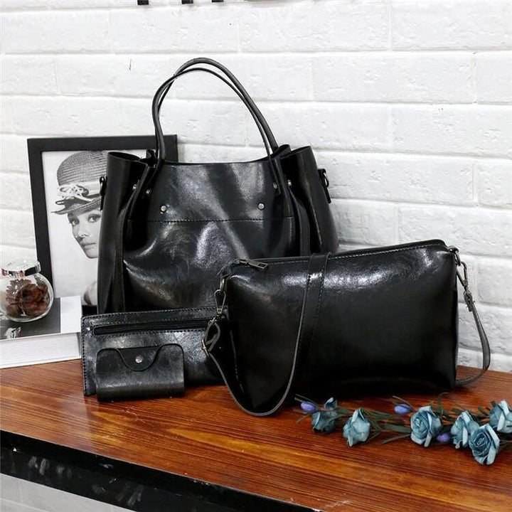 Luise™ | Zestaw 4 sztuk Vintage Torek z Ekologicznej Skóry PU