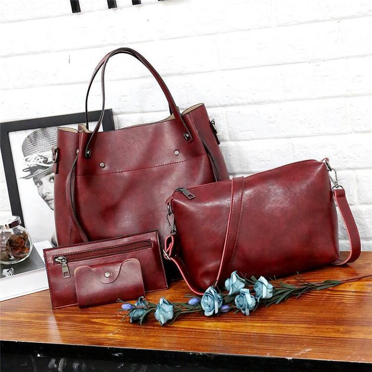 Luise™ | Zestaw 4 sztuk Vintage Torek z Ekologicznej Skóry PU