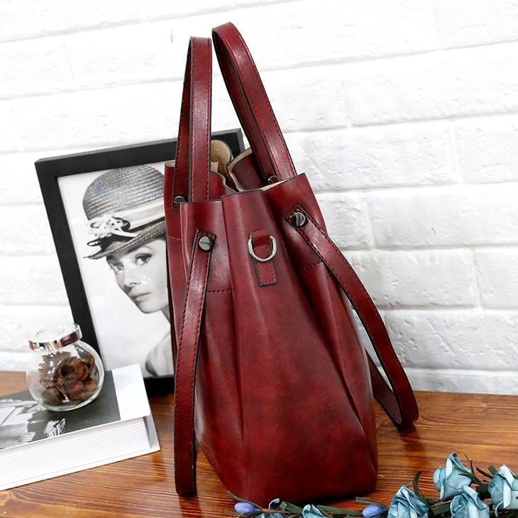 Luise™ | Zestaw 4 sztuk Vintage Torek z Ekologicznej Skóry PU