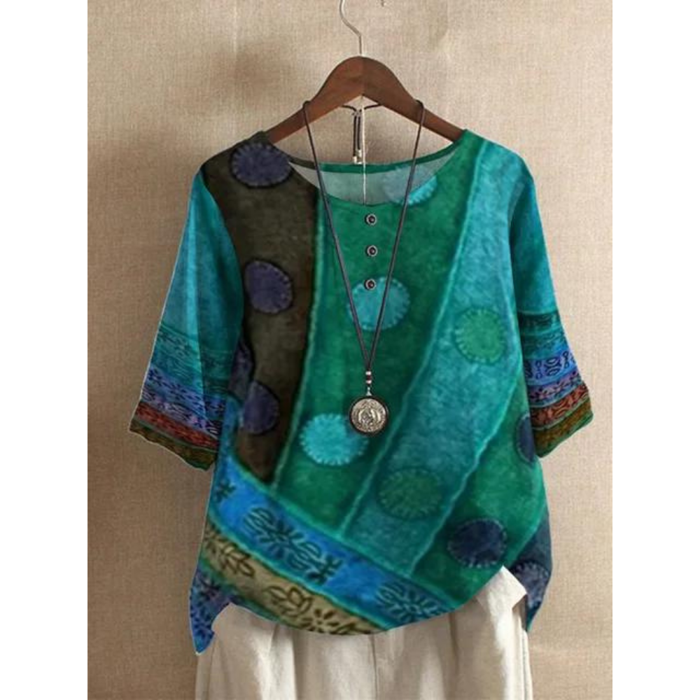 FLORIANA|TOP BOHO KOLOROWY