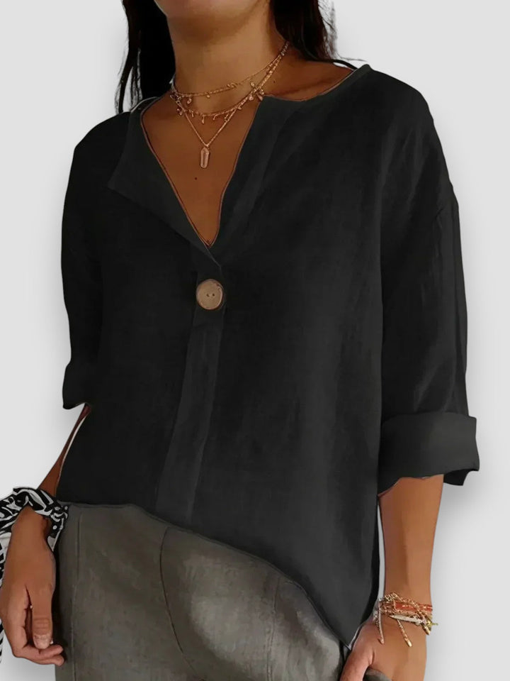 SOFIA|BLUZA CASUAL Z DEKOLTEM W SERCIE