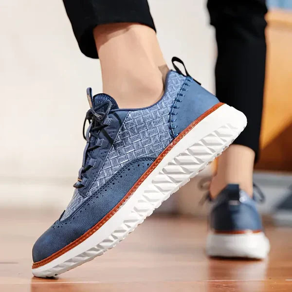 Białe Skórzane Sneakersy Oxford Ridge