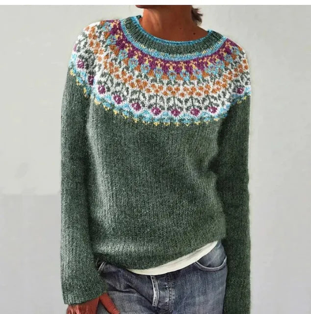 Irma | Retro Sweter Robiony na Drutach