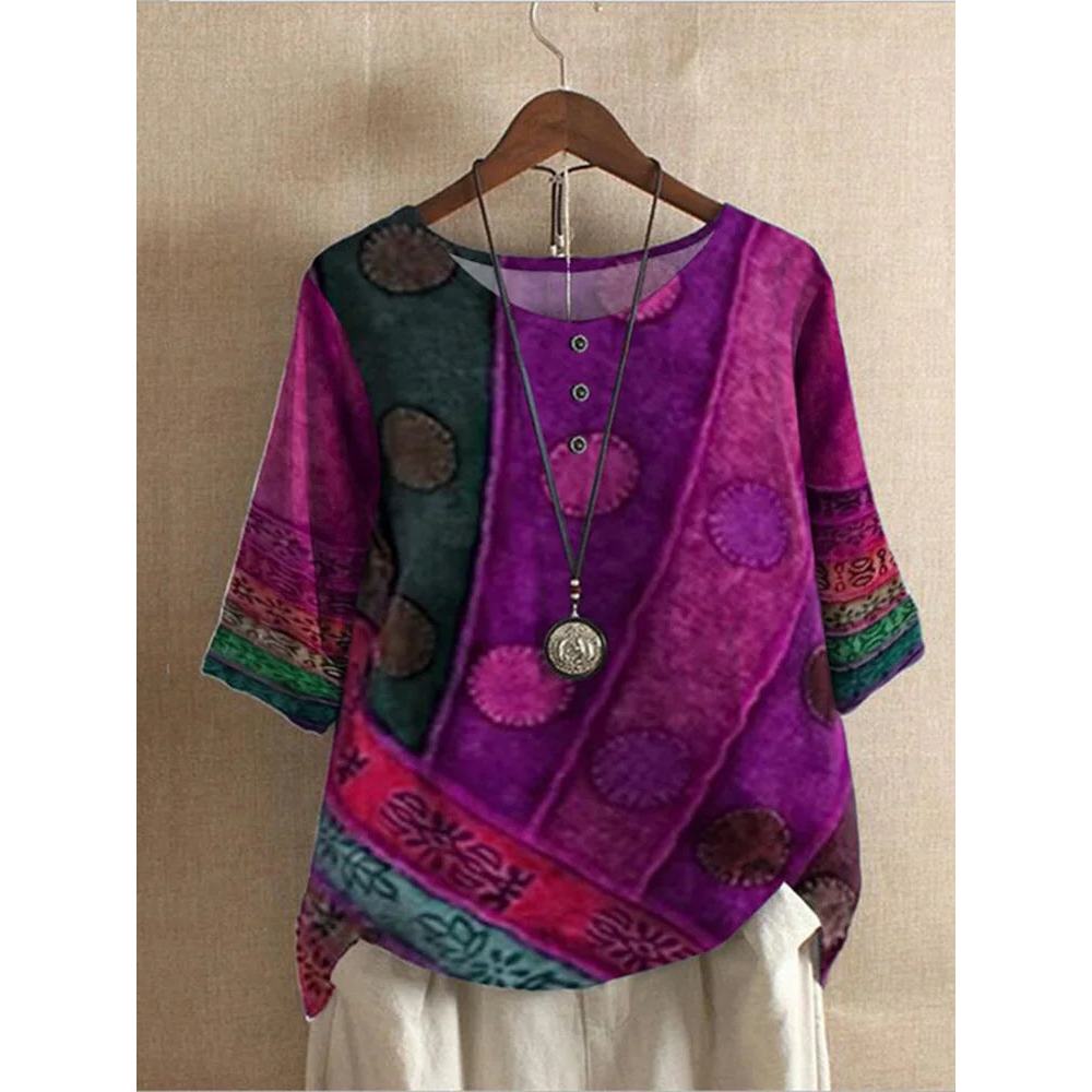 FLORIANA|TOP BOHO KOLOROWY
