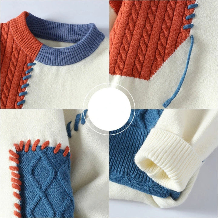 SANDRO| Sweter Patchwork