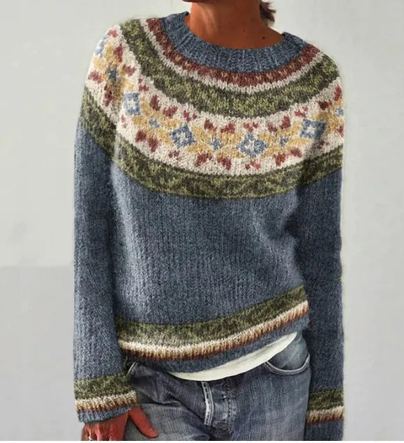 Irma | Retro Sweter Robiony na Drutach
