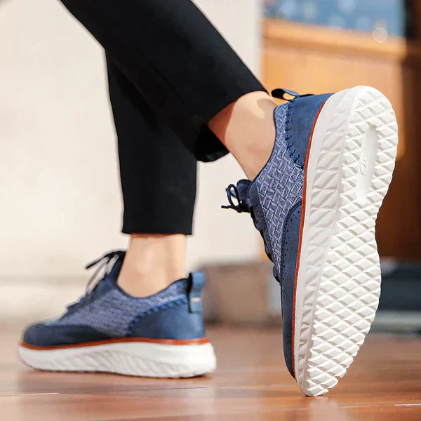 Białe Skórzane Sneakersy Oxford Ridge