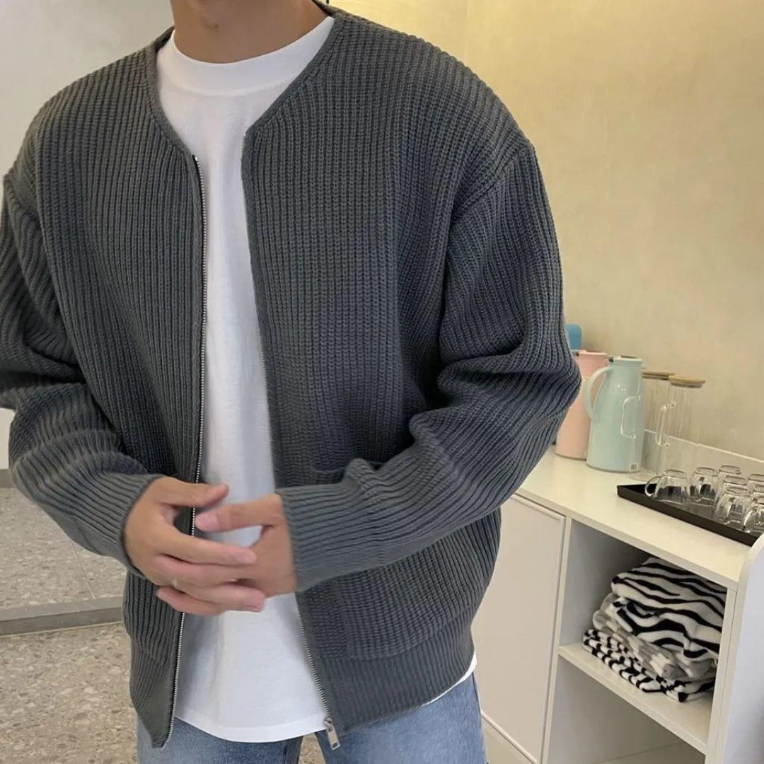 DANIELE | Elegancki Męski Sweter na Zamek