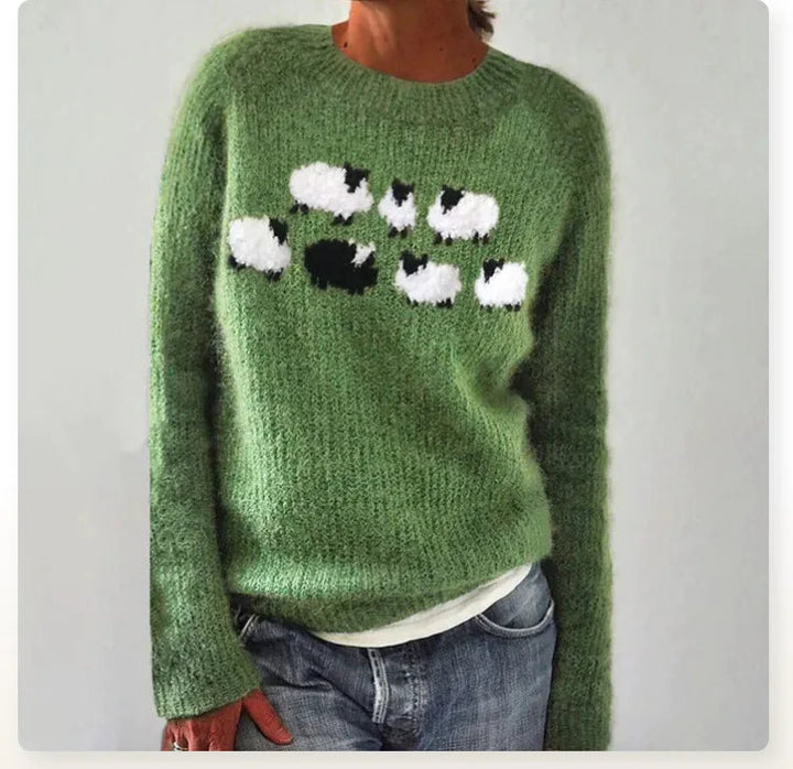 Irma | Retro Sweter Robiony na Drutach