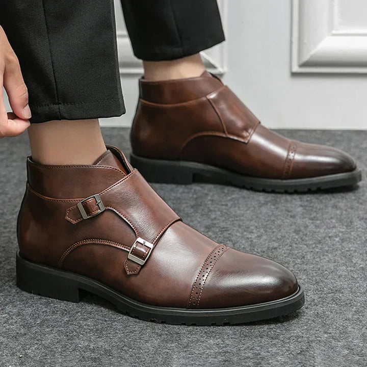 Darell | Skórzane buty z podwójnym zapięciem monk