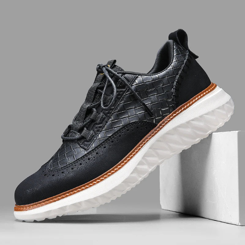 Białe Skórzane Sneakersy Oxford Ridge