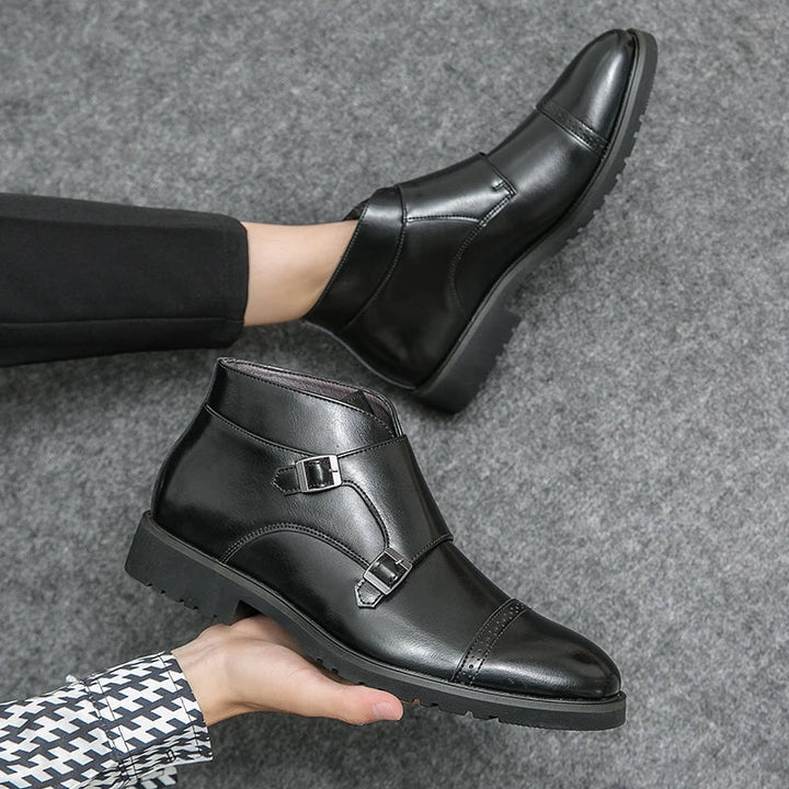 Darell | Skórzane buty z podwójnym zapięciem monk