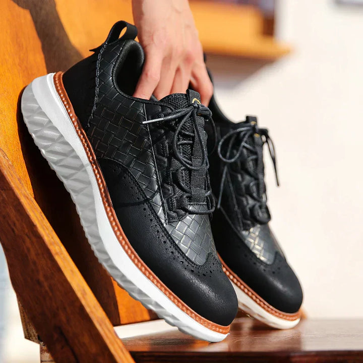Białe Skórzane Sneakersy Oxford Ridge