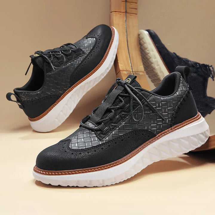 Białe Skórzane Sneakersy Oxford Ridge