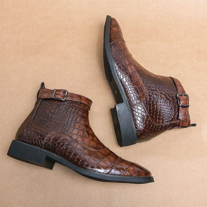 Baron | Skórzane buty z klamrą