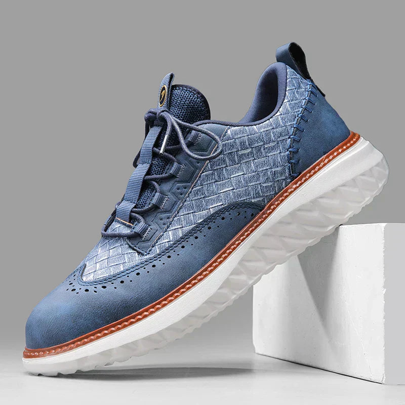 Białe Skórzane Sneakersy Oxford Ridge