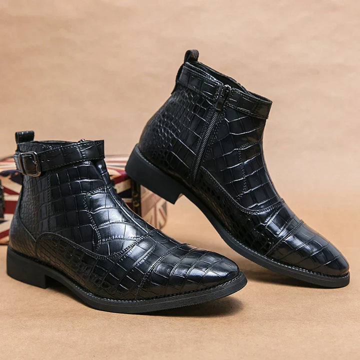 Baron | Skórzane buty z klamrą