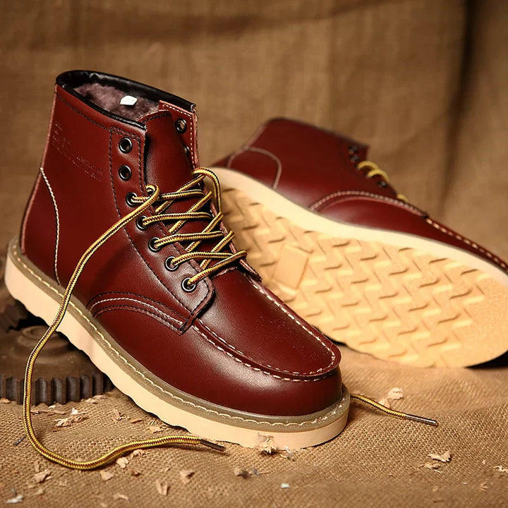 Dustin | Zimowe skórzane buty