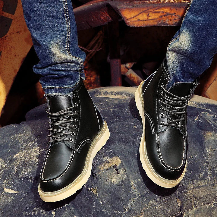 Dustin | Zimowe skórzane buty