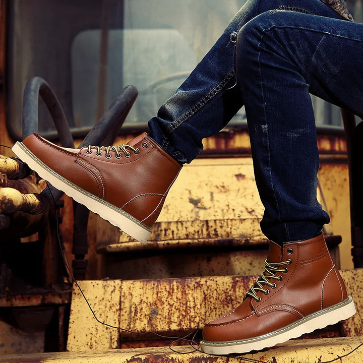 Dustin | Zimowe skórzane buty