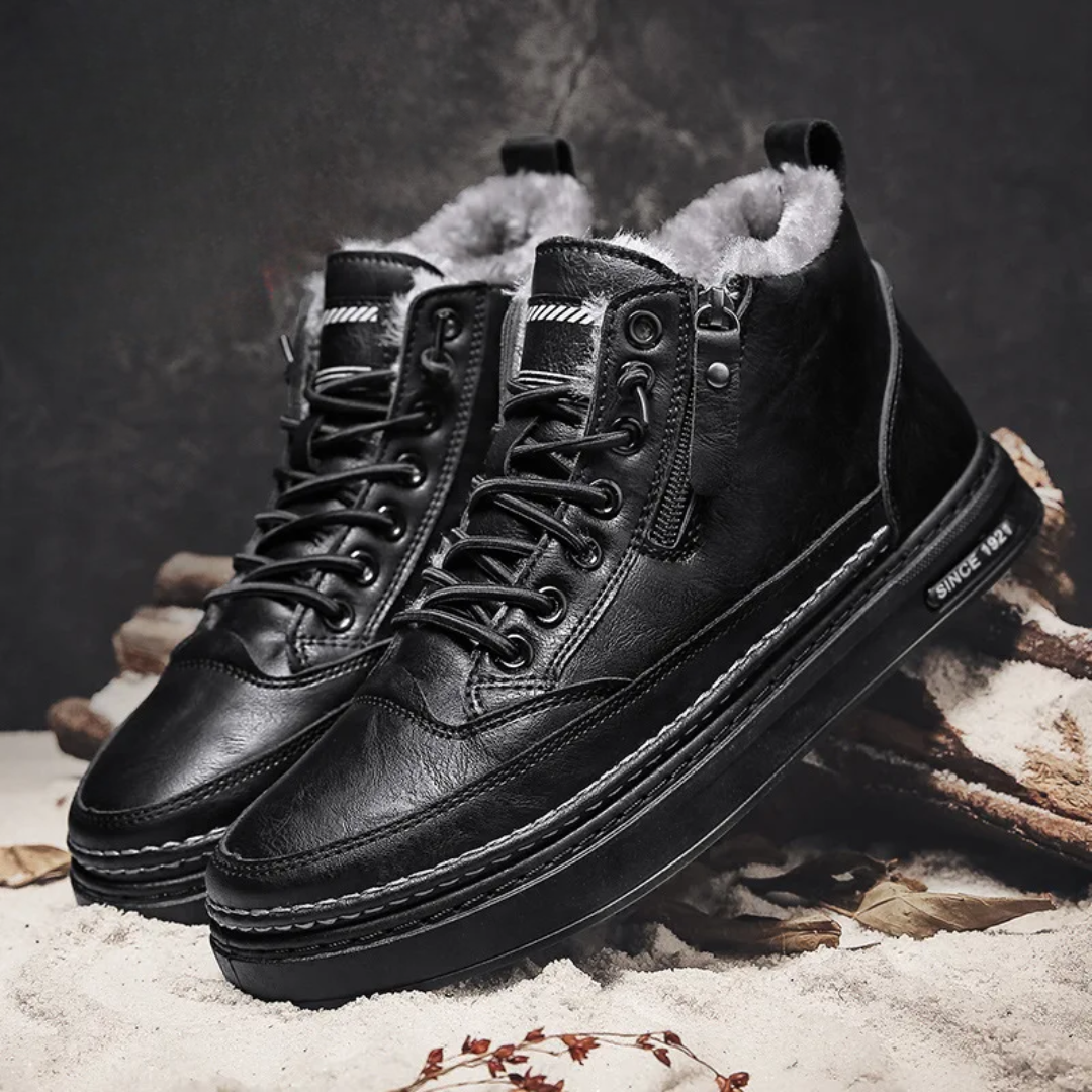 Bryson | Męskie skórzane zimowe buty