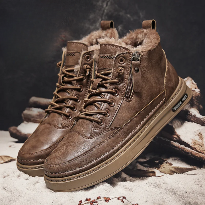 Bryson | Męskie skórzane zimowe buty