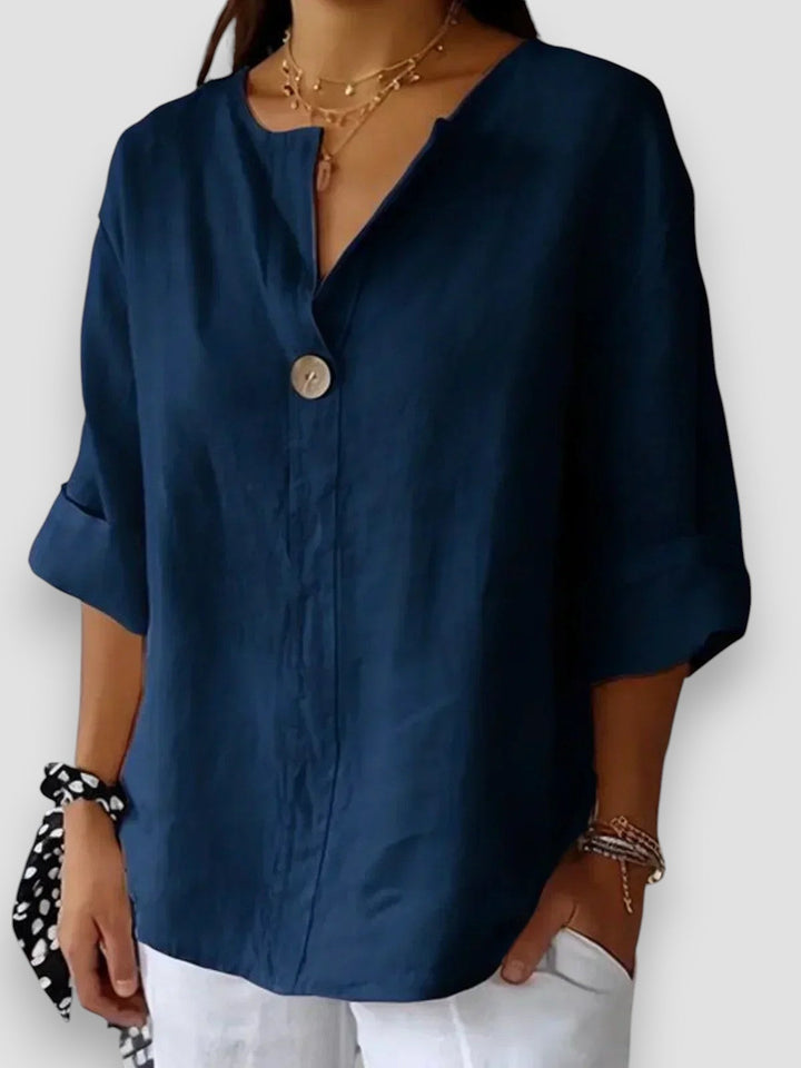 SOFIA|BLUZA CASUAL Z DEKOLTEM W SERCIE