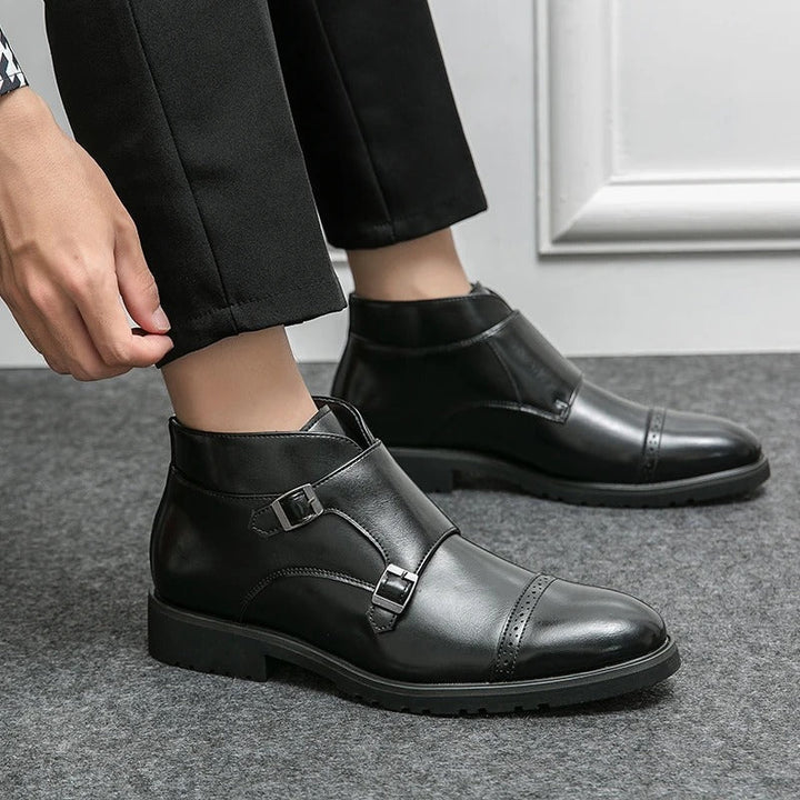 Darell | Skórzane buty z podwójnym zapięciem monk