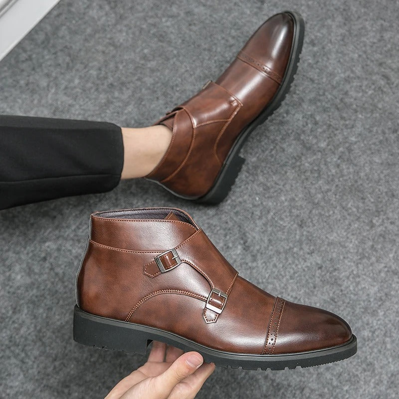 Darell | Skórzane buty z podwójnym zapięciem monk