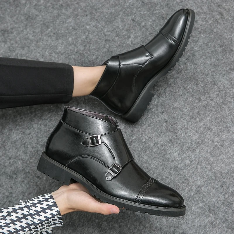 Darell | Skórzane buty z podwójnym zapięciem monk