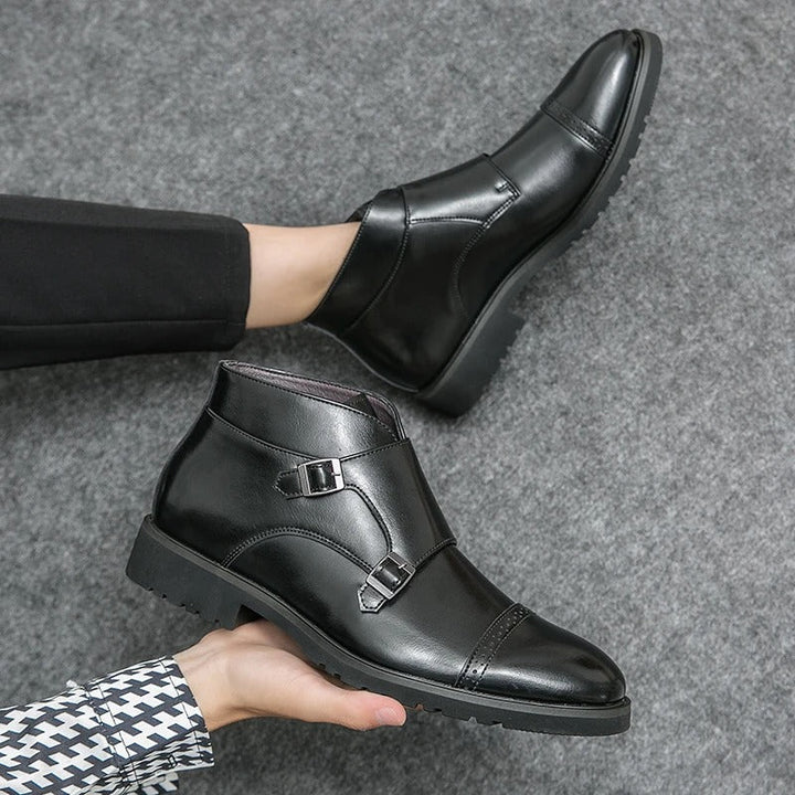 Darell | Skórzane buty z podwójnym zapięciem monk