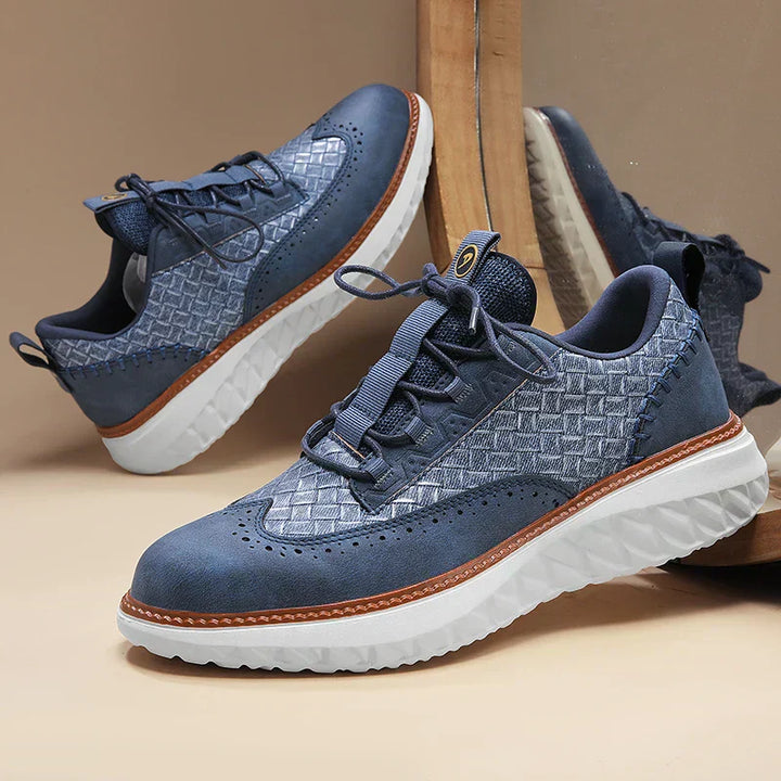 Białe Skórzane Sneakersy Oxford Ridge
